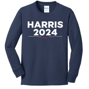 Kamala Harris 2024 For President Kids Long Sleeve Shirt