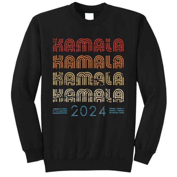 Kamala Harris 2024 Retro Vintage Election President 2024 Gift Tall Sweatshirt