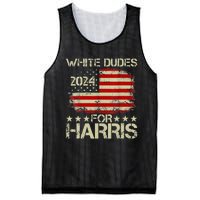 Kamala Harris 2024 White Dudes For Harris 2024 Mesh Reversible Basketball Jersey Tank