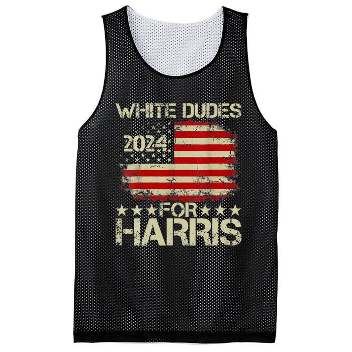 Kamala Harris 2024 White Dudes For Harris 2024 Mesh Reversible Basketball Jersey Tank