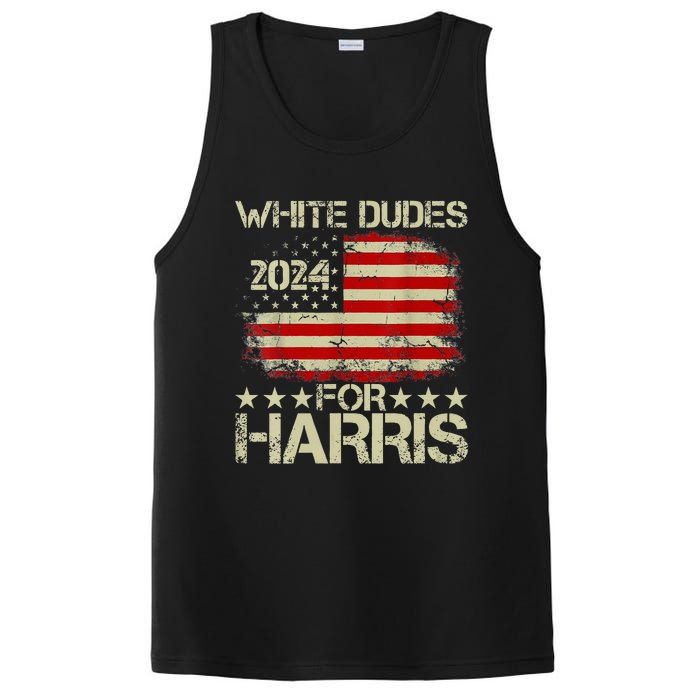 Kamala Harris 2024 White Dudes For Harris 2024 PosiCharge Competitor Tank