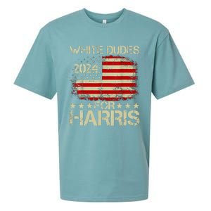 Kamala Harris 2024 White Dudes For Harris 2024 Sueded Cloud Jersey T-Shirt