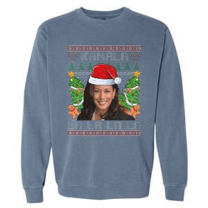 Kamala Harris 2024 Christmas Comma La Xmas Garment-Dyed Sweatshirt