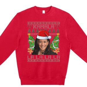 Kamala Harris 2024 Christmas Comma La Xmas Premium Crewneck Sweatshirt