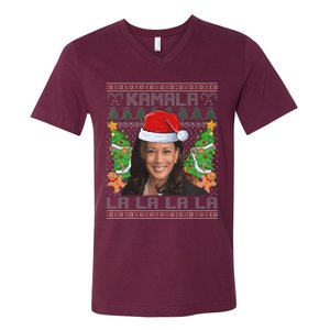 Kamala Harris 2024 Christmas Comma La Xmas V-Neck T-Shirt