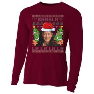 Kamala Harris 2024 Christmas Comma La Xmas Cooling Performance Long Sleeve Crew