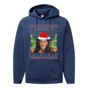 Kamala Harris 2024 Christmas Comma La Xmas Performance Fleece Hoodie