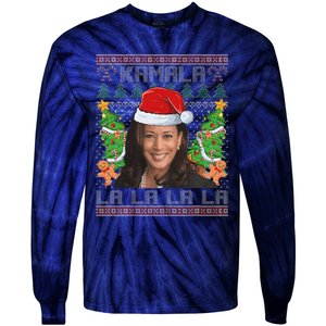 Kamala Harris 2024 Christmas Comma La Xmas Tie-Dye Long Sleeve Shirt