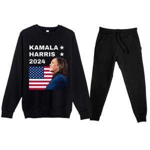 Kamala Harris 2024 Kamala For President Kamala2024 Premium Crewneck Sweatsuit Set