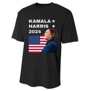 Kamala Harris 2024 Kamala For President Kamala2024 Performance Sprint T-Shirt