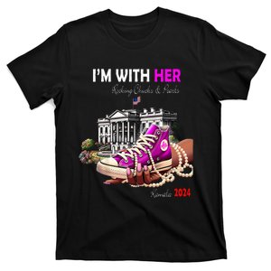 Kamala Harris 2024 IM With Her Rocking Chucks & Pearls T-Shirt