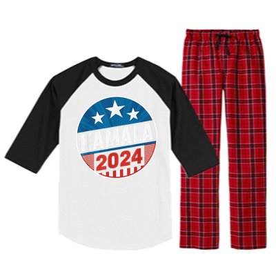 Kamala Harris 2024 For President Campaign Raglan Sleeve Pajama Set