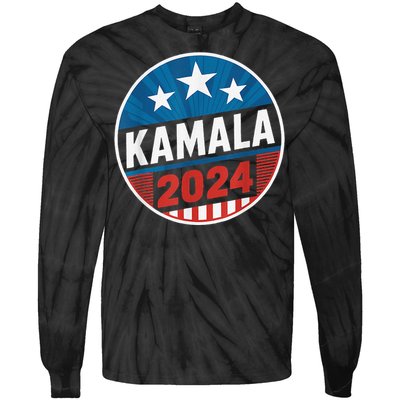 Kamala Harris 2024 For President Campaign Tie-Dye Long Sleeve Shirt