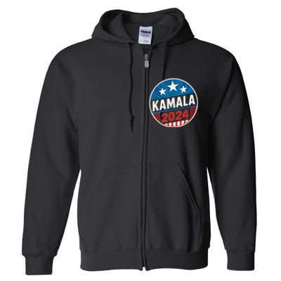 Kamala Harris 2024 For President Campaign Full Zip Hoodie