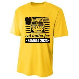 Kamala Harris 2024 Cat Lady Voting Cats Feminine Funny Performance Sprint T-Shirt