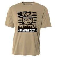 Kamala Harris 2024 Cat Lady Voting Cats Feminine Funny Cooling Performance Crew T-Shirt