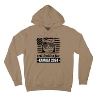 Kamala Harris 2024 Cat Lady Voting Cats Feminine Funny Hoodie