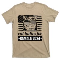 Kamala Harris 2024 Cat Lady Voting Cats Feminine Funny T-Shirt