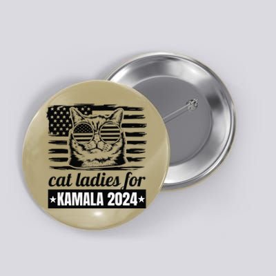 Kamala Harris 2024 Cat Lady Voting Cats Feminine Funny Button