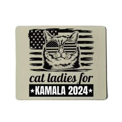 Kamala Harris 2024 Cat Lady Voting Cats Feminine Funny Mousepad