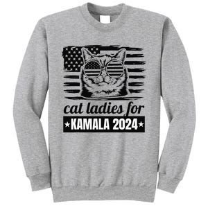 Kamala Harris 2024 Cat Lady Voting Cats Feminine Funny Sweatshirt