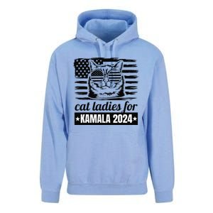 Kamala Harris 2024 Cat Lady Voting Cats Feminine Funny Unisex Surf Hoodie