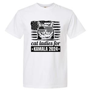 Kamala Harris 2024 Cat Lady Voting Cats Feminine Funny Garment-Dyed Heavyweight T-Shirt