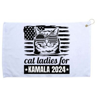 Kamala Harris 2024 Cat Lady Voting Cats Feminine Funny Grommeted Golf Towel