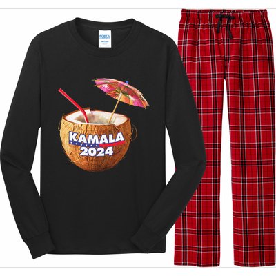 Kamala Harris 2024 Coconut Tree Meme Long Sleeve Pajama Set