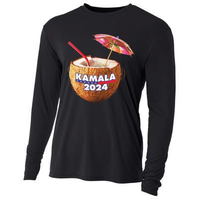 Kamala Harris 2024 Coconut Tree Meme Cooling Performance Long Sleeve Crew