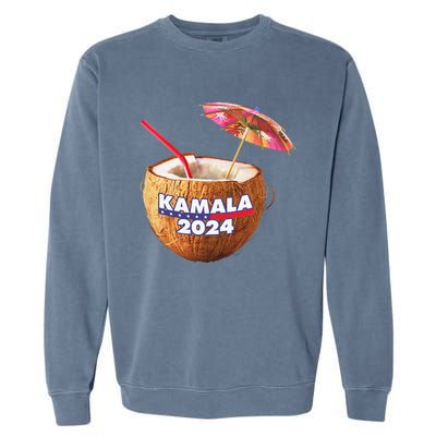 Kamala Harris 2024 Coconut Tree Meme Garment-Dyed Sweatshirt