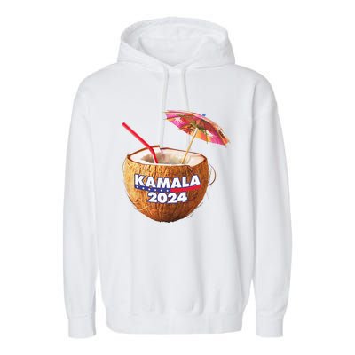 Kamala Harris 2024 Coconut Tree Meme Garment-Dyed Fleece Hoodie