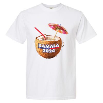 Kamala Harris 2024 Coconut Tree Meme Garment-Dyed Heavyweight T-Shirt