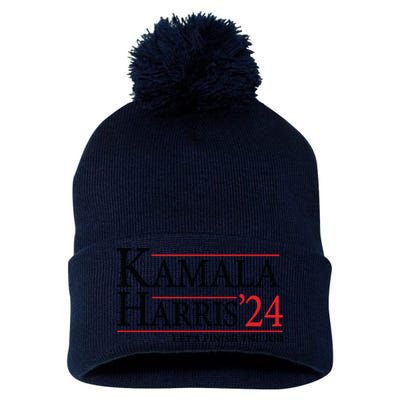 Kamala Harris 2024 Support Graphic Pom Pom 12in Knit Beanie