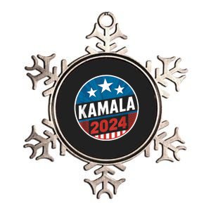 Kamala Harris 2024 For President Campaign Metallic Star Ornament