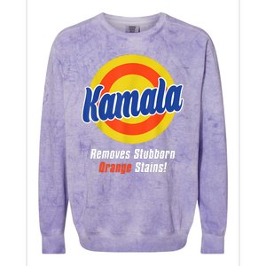 Kamala Harris 2024 Removes Stubborn Stains Funny Colorblast Crewneck Sweatshirt