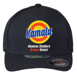 Kamala Harris 2024 Removes Stubborn Stains Funny Flexfit Unipanel Trucker Cap