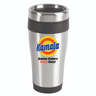 Kamala Harris 2024 Removes Stubborn Stains Funny 16oz Travel Tumbler