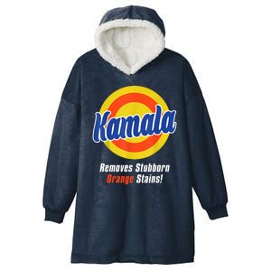 Kamala Harris 2024 Removes Stubborn Stains Funny Hooded Wearable Blanket