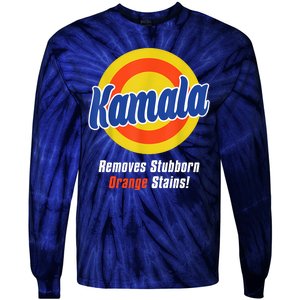 Kamala Harris 2024 Removes Stubborn Stains Funny Tie-Dye Long Sleeve Shirt