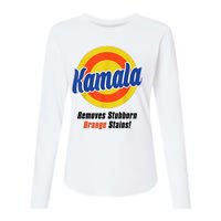 Kamala Harris 2024 Removes Stubborn Stains Funny Womens Cotton Relaxed Long Sleeve T-Shirt