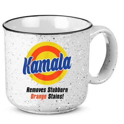 Kamala Harris 2024 Removes Stubborn Stains Funny 15oz Campfire Ceramic Mug