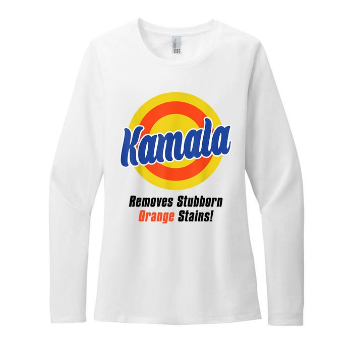 Kamala Harris 2024 Removes Stubborn Stains Funny Womens CVC Long Sleeve Shirt