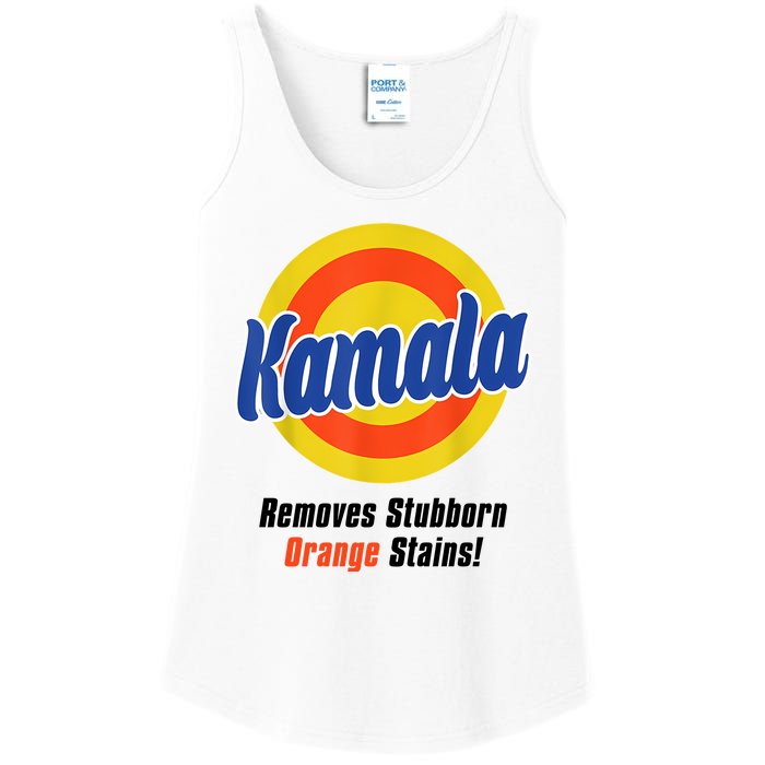 Kamala Harris 2024 Removes Stubborn Stains Funny Ladies Essential Tank