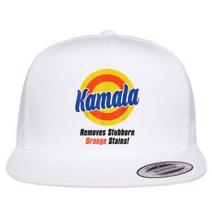 Kamala Harris 2024 Removes Stubborn Stains Funny Flat Bill Trucker Hat