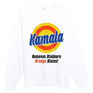 Kamala Harris 2024 Removes Stubborn Stains Funny Premium Crewneck Sweatshirt