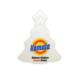 Kamala Harris 2024 Removes Stubborn Stains Funny Ceramic Tree Ornament