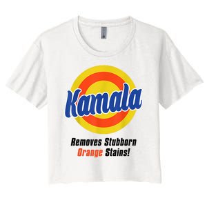 Kamala Harris 2024 Removes Stubborn Stains Funny Women's Crop Top Tee