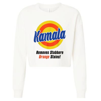 Kamala Harris 2024 Removes Stubborn Stains Funny Cropped Pullover Crew