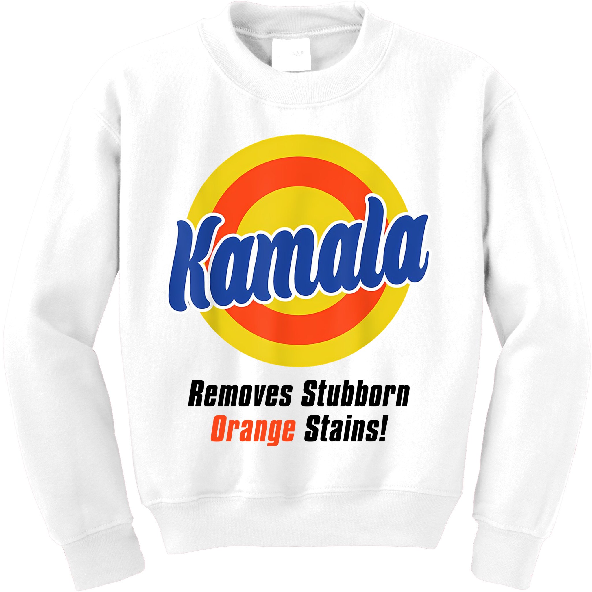 Kamala Harris 2024 Removes Stubborn Stains Funny Kids Sweatshirt